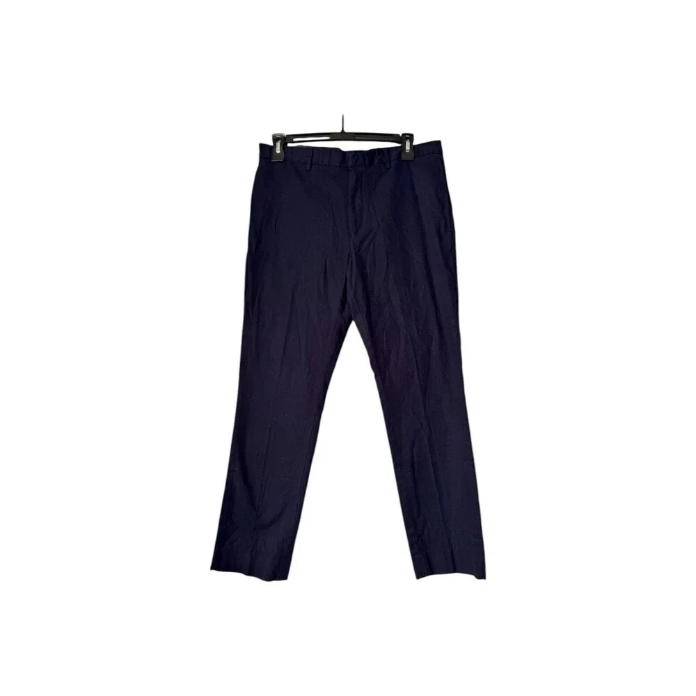 NWT Banana Republic Men Pants Aiden Chino Straight Slim Fit Navy, Size 34 x 32